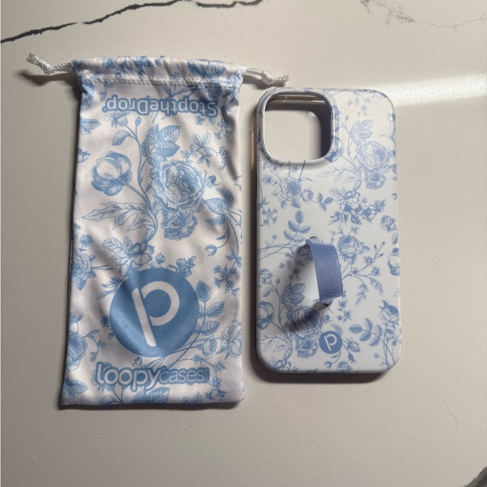 Loopy IPhone 13 Pro Max Case Blue Paisley iPhone Case